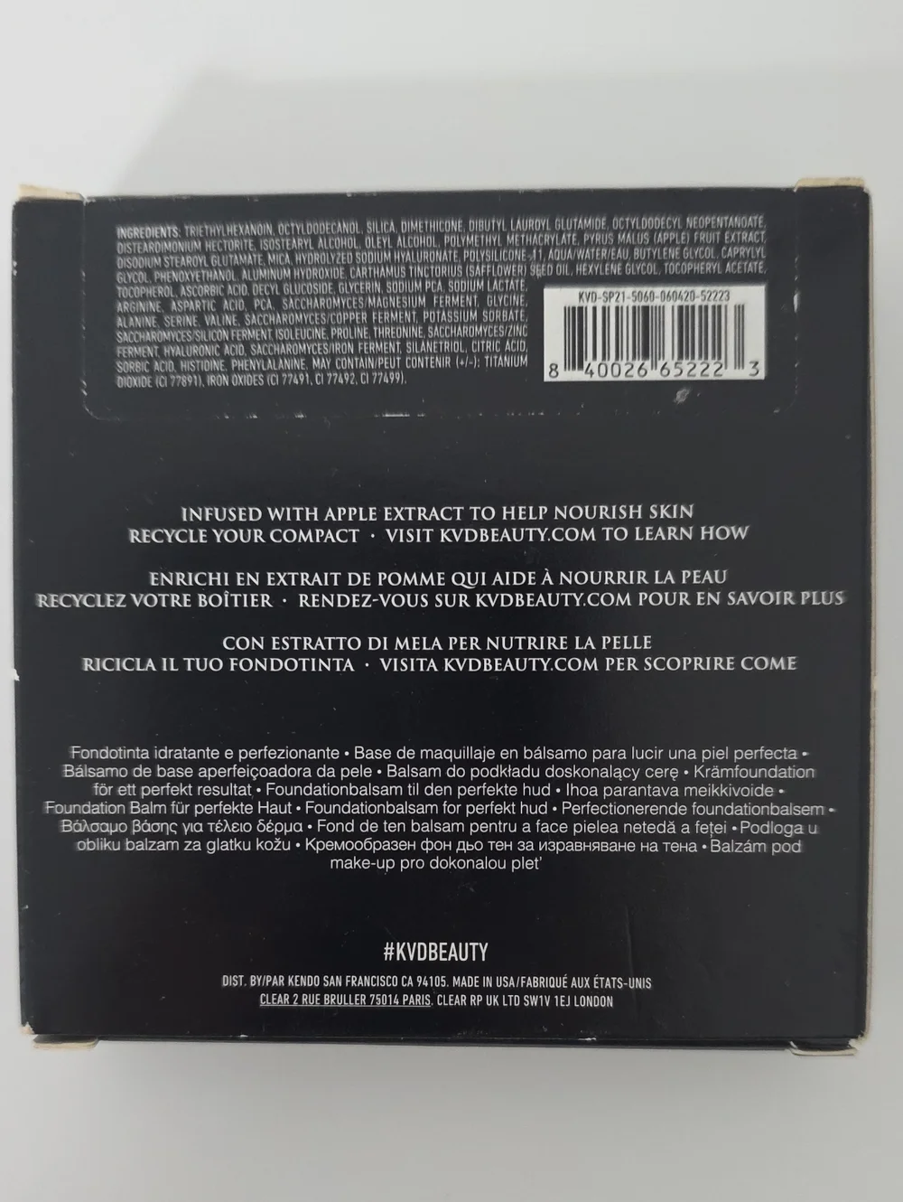 Kat Von D Good Apple Skin-Perfecting Foundation Balm - Deep 098 | NEW IN BOX